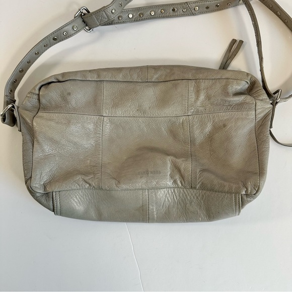 Day & Mood Pearl Shoulder Bag Gray Leather Adjustable Strap Slouchy Hobo Purse - Picture 11 of 11